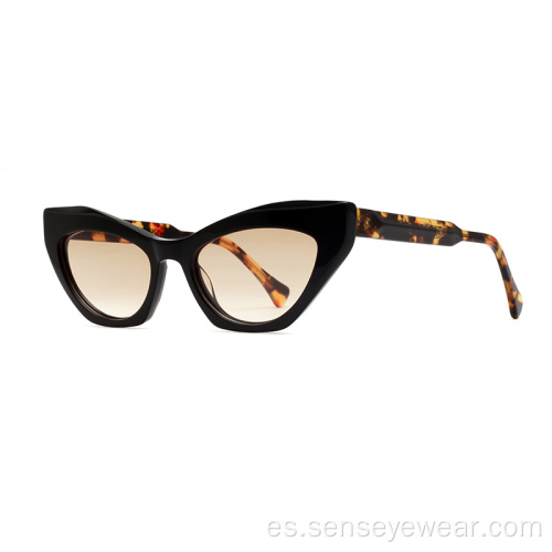 Gafas de sol de ojo de gato polarizado de acetato para mujeres UV400